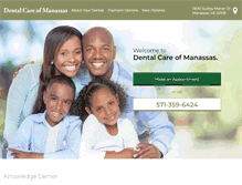 Tablet Screenshot of dentalcareofmanassas.com